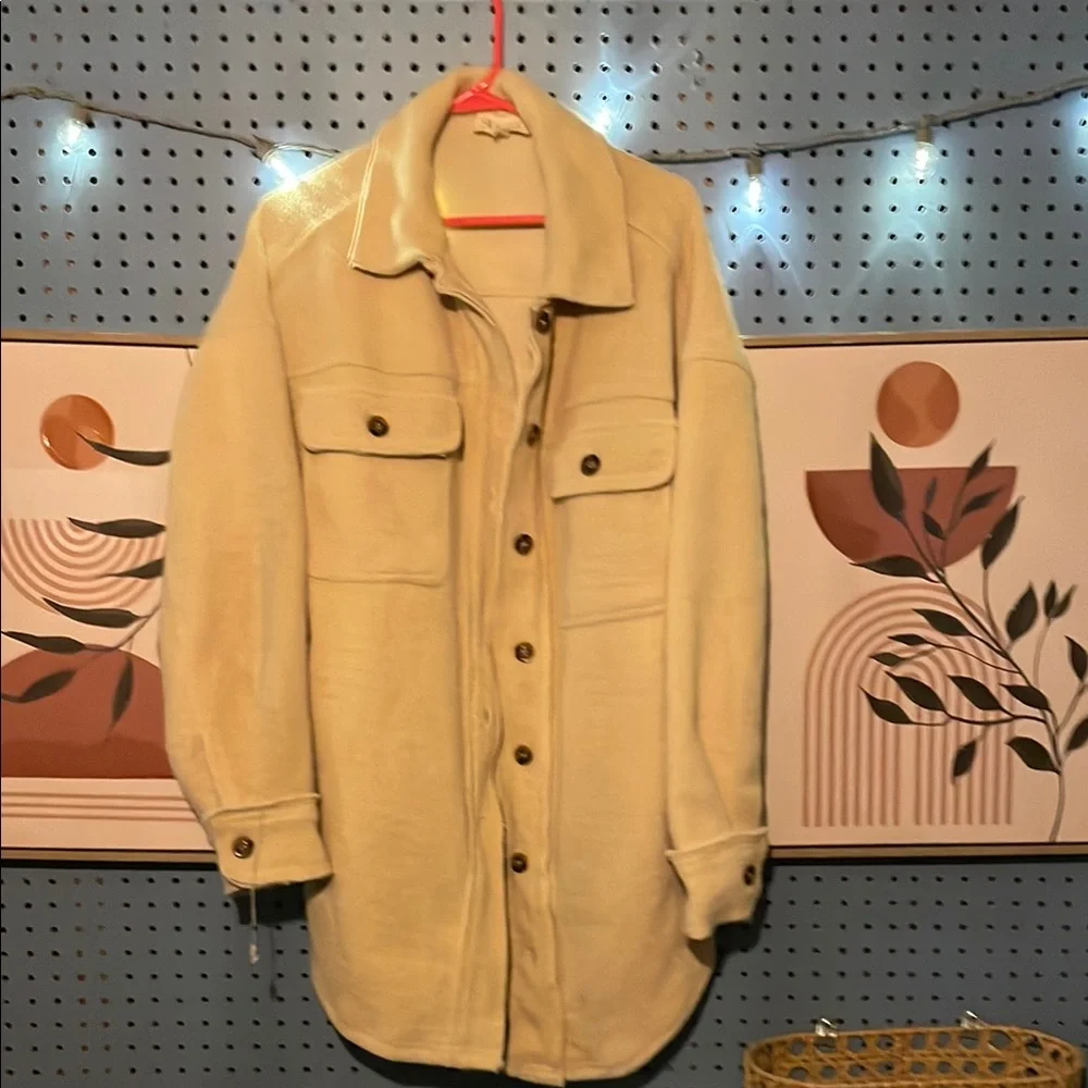 Tan Button-Up Jacket - Picture 1 of 4